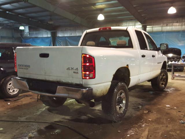 3D7KU28C04G249641 - 2004 DODGE RAM 2500 S WHITE photo 4