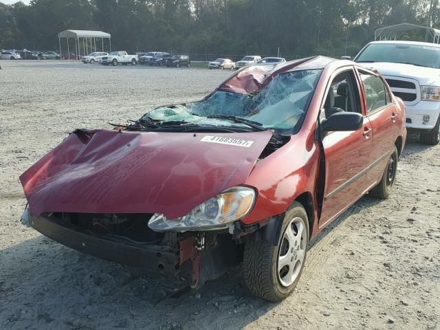 1NXBR32EX8Z980085 - 2008 TOYOTA COROLLA RED photo 2