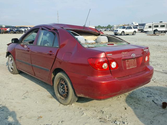 1NXBR32EX8Z980085 - 2008 TOYOTA COROLLA RED photo 3