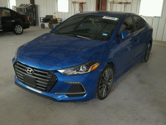 KMHD04LB1HU363560 - 2017 HYUNDAI ELANTRA SP BLUE photo 2