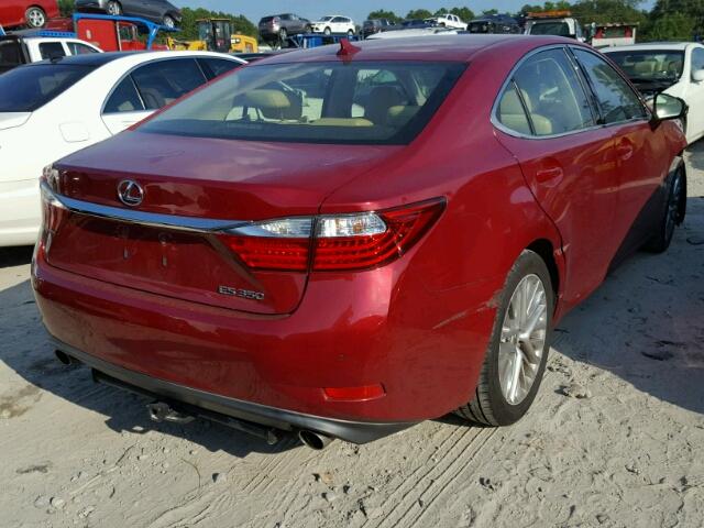 JTHBK1GG1D2043511 - 2013 LEXUS ES 350 MAROON photo 4