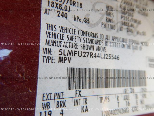 5LMFU27R44LJ25546 - 2004 LINCOLN NAVIGATOR MAROON photo 11