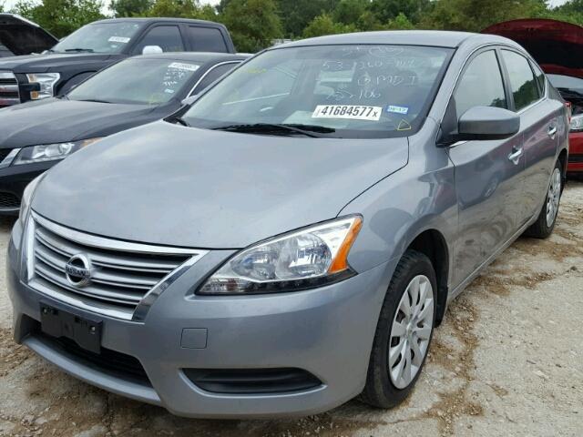 3N1AB7APXDL722106 - 2013 NISSAN SENTRA S SILVER photo 2