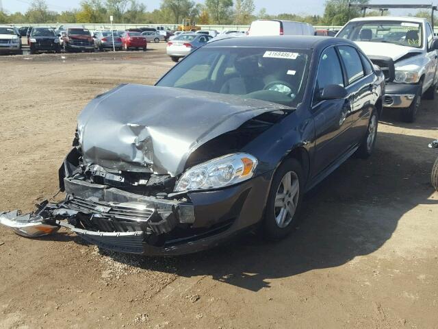 2G1WF5EKXB1212064 - 2011 CHEVROLET IMPALA LS BLUE photo 2