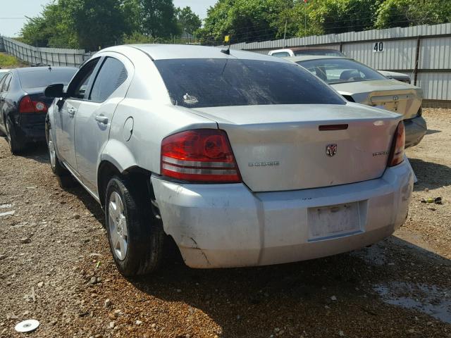 1B3CC4FB2AN190538 - 2010 DODGE AVENGER SX SILVER photo 3