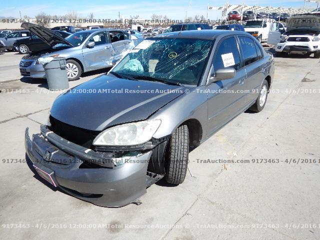 JHMES96634S007372 - 2004 HONDA CIVIC HYBR GRAY photo 1