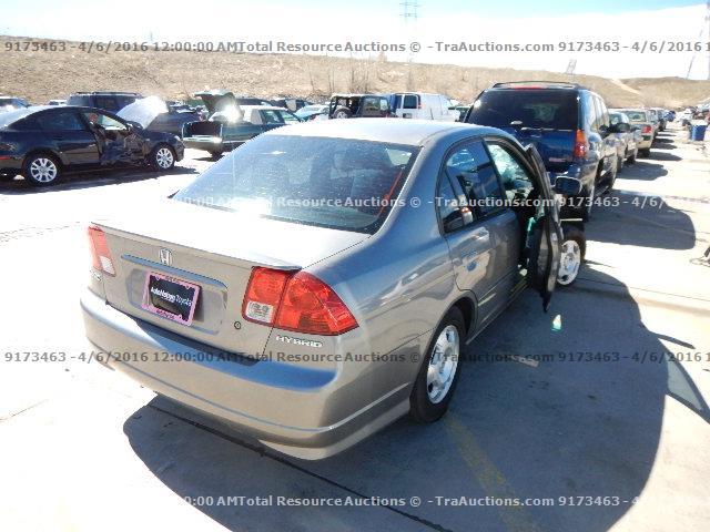 JHMES96634S007372 - 2004 HONDA CIVIC HYBR GRAY photo 3