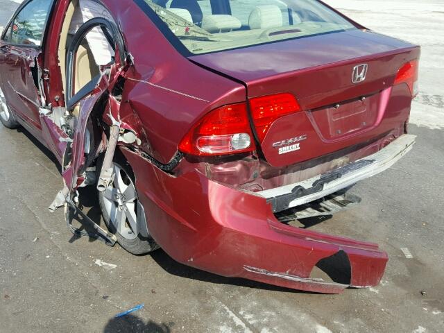 1HGFA16866L140475 - 2006 HONDA CIVIC EX MAROON photo 10