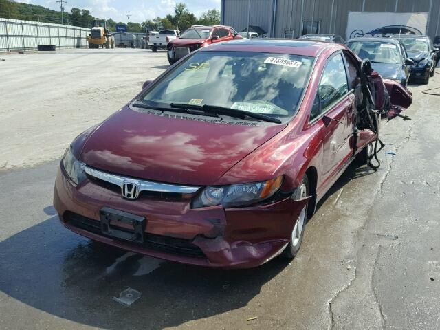 1HGFA16866L140475 - 2006 HONDA CIVIC EX MAROON photo 2