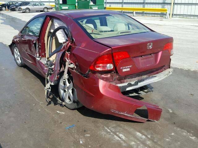 1HGFA16866L140475 - 2006 HONDA CIVIC EX MAROON photo 3