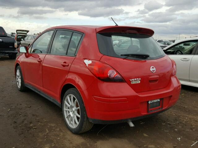 3N1BC13E29L371290 - 2009 NISSAN VERSA S RED photo 3