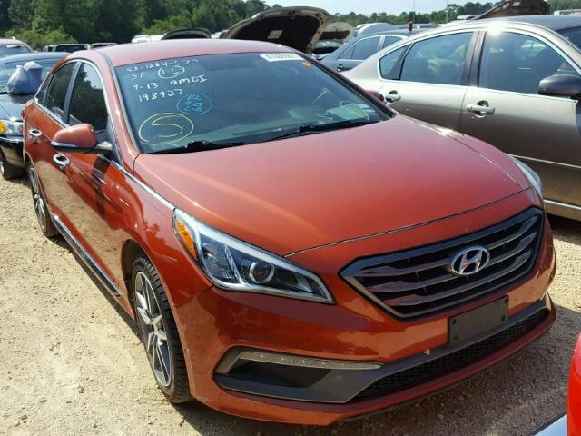 5NPE34AB1FH198927 - 2015 HYUNDAI SONATA ORANGE photo 1