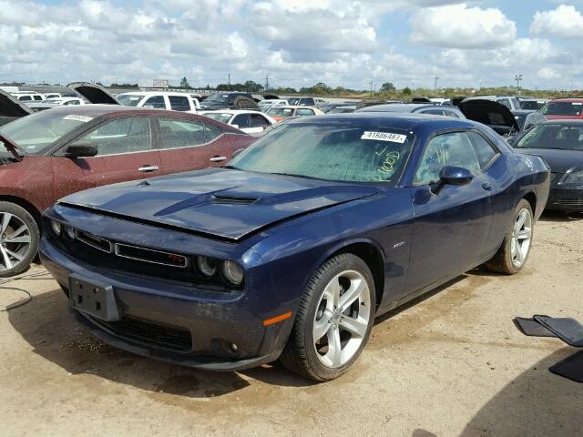 2C3CDZBT2HH555380 - 2017 DODGE CHALLENGER BLUE photo 2