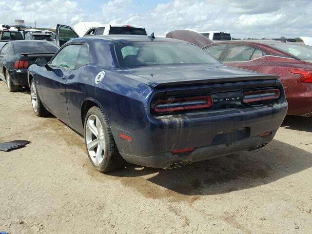 2C3CDZBT2HH555380 - 2017 DODGE CHALLENGER BLUE photo 3