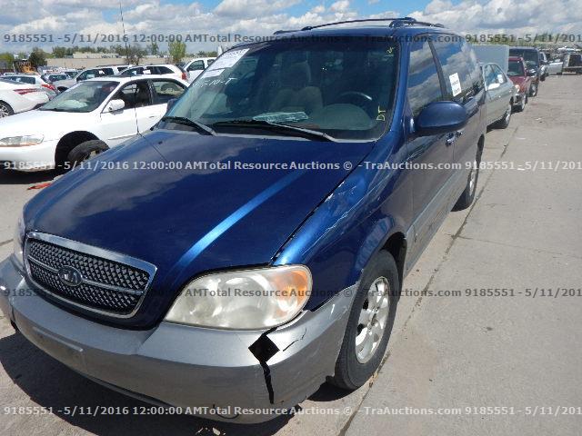 KNDUP131646606395 - 2004 KIA SEDONA EX BLUE photo 1