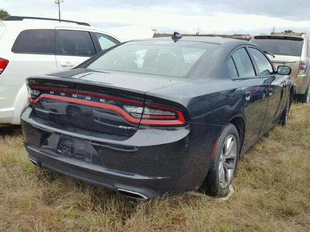 2C3CDXHG5FH857550 - 2015 DODGE CHARGER BLACK photo 4