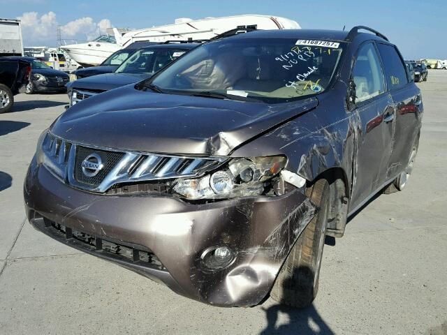 JN8AZ18U19W031909 - 2009 NISSAN MURANO BROWN photo 2