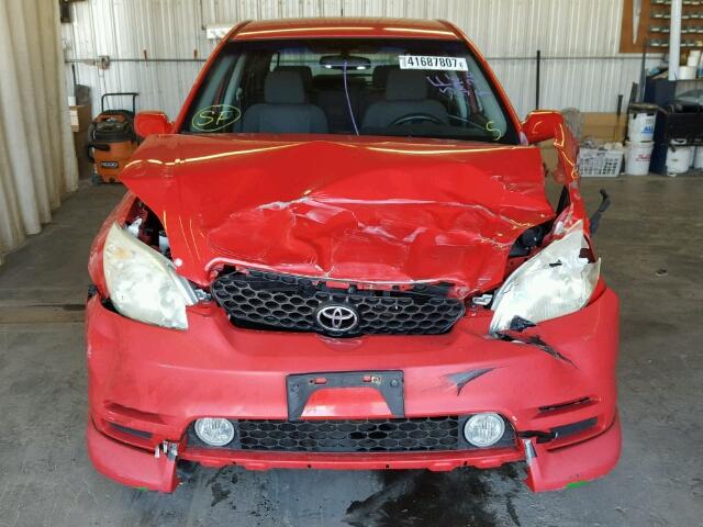 2T1LR32E43C001966 - 2003 TOYOTA COROLLA MA RED photo 9