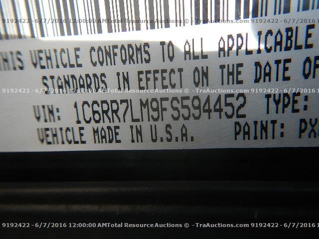 1C6RR7LM9FS594452 - 2015 RAM 1500 SLT BLACK photo 12