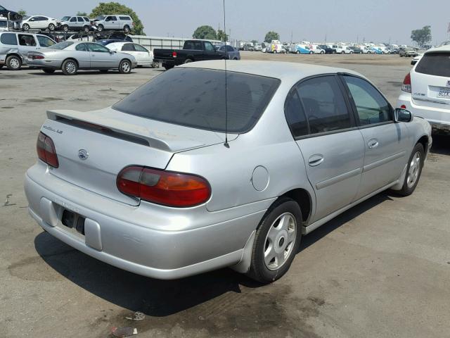 1G1NE52J816268537 - 2001 CHEVROLET MALIBU LS ვერცხლისფერი ფოტო 4