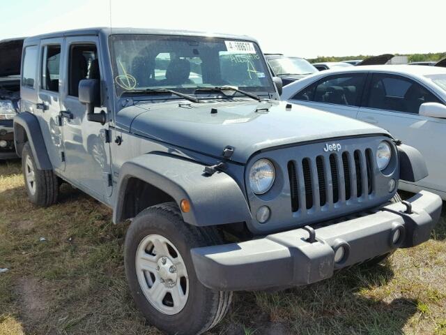 1C4BJWDG7FL717213 - 2015 JEEP WRANGLER U BLUE photo 1