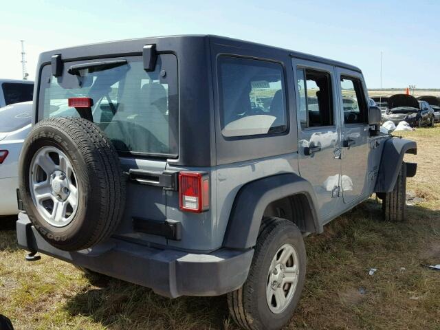 1C4BJWDG7FL717213 - 2015 JEEP WRANGLER U BLUE photo 4