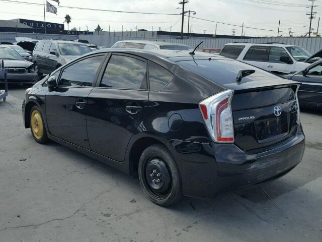 JTDKN3DU3E0374747 - 2014 TOYOTA PRIUS BLACK photo 3