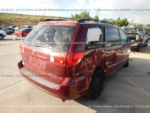 5TDZK23C19S284901 - 2009 TOYOTA SIENNA RED photo 3