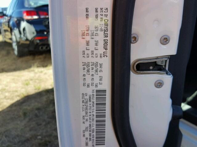 1D7RB1GPXAS109412 - 2010 DODGE RAM 1500 WHITE photo 10