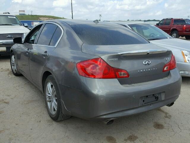 JN1CV6AP2BM504139 - 2011 INFINITI G37 BASE GRAY photo 3