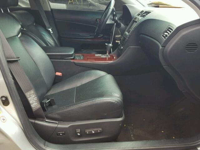 JTHBE96S390045713 - 2009 LEXUS GS 350 SILVER photo 5