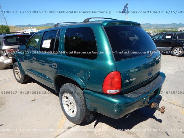 1D4HS48N03F553708 - 2003 DODGE DURANGO SL GREEN photo 4