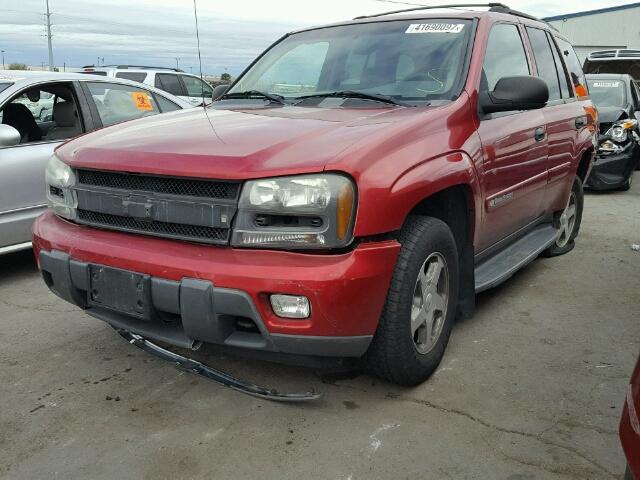 1GNDT13S232337698 - 2003 CHEVROLET TRAILBLAZE RED photo 2