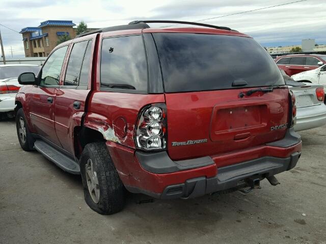 1GNDT13S232337698 - 2003 CHEVROLET TRAILBLAZE RED photo 3