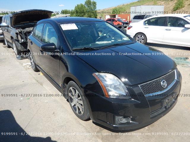 3N1AB6AP2CL674237 - 2012 NISSAN SENTRA BLACK photo 2