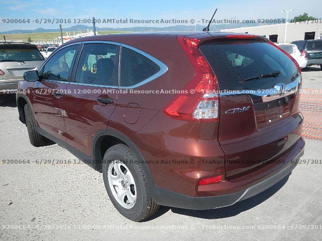 5J6RM4H39FL090252 - 2015 HONDA CR-V LX MAROON photo 4