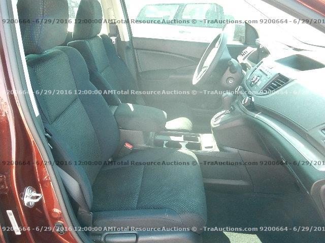 5J6RM4H39FL090252 - 2015 HONDA CR-V LX MAROON photo 5