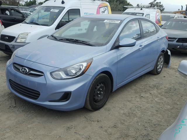 KMHCT4AE3EU627342 - 2014 HYUNDAI ACCENT GLS BLUE photo 2