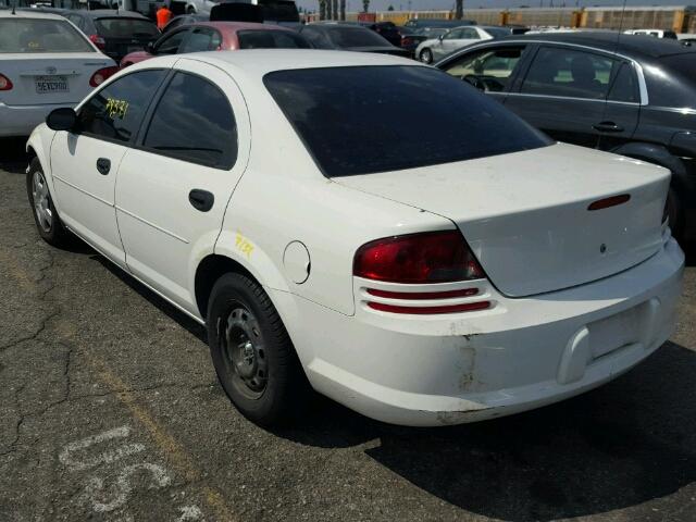 1B3EL36X24N229289 - 2004 DODGE STRATUS WHITE photo 3