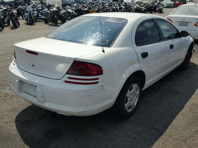 1B3EL36X24N229289 - 2004 DODGE STRATUS WHITE photo 4