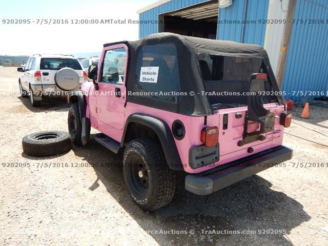 1J4FY29P7XP465773 - 1999 JEEP WRANGLER S PINK photo 4