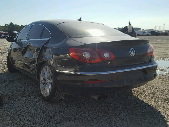 WVWEU7ANXAE540313 - 2010 VOLKSWAGEN CC VR6 BLACK photo 3