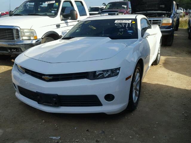 2G1FB1E3XE9322471 - 2014 CHEVROLET CAMARO WHITE photo 2