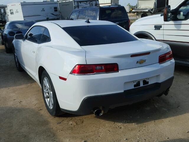 2G1FB1E3XE9322471 - 2014 CHEVROLET CAMARO WHITE photo 3