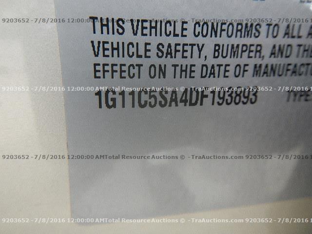 1G11C5SA4DF193893 - 2013 CHEVROLET MALIBU 1LT 金色 照片 12