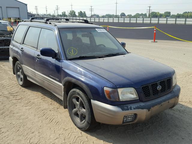 JF1SF655X2H732578 - 2002 SUBARU FORESTER S BLUE photo 1