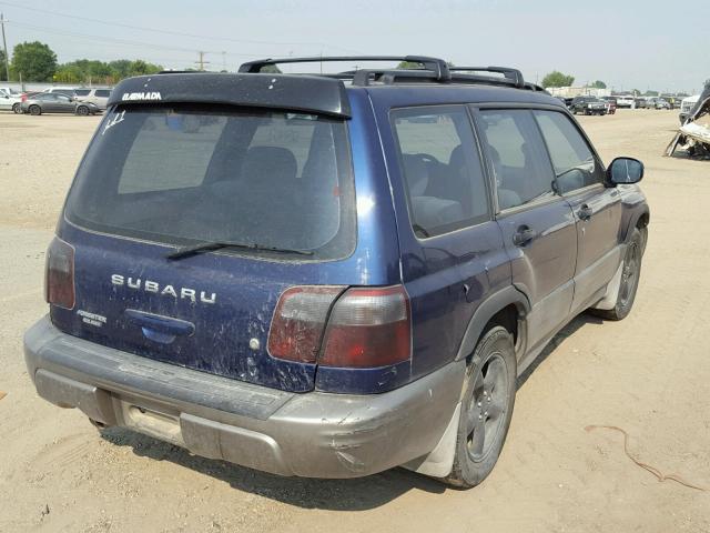 JF1SF655X2H732578 - 2002 SUBARU FORESTER S BLUE photo 4