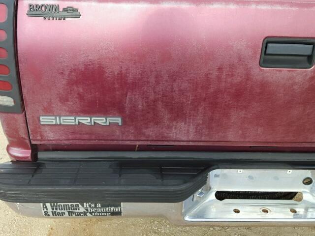 2GTEC19K9S1560372 - 1995 GMC SIERRA C15 BURGUNDY photo 9