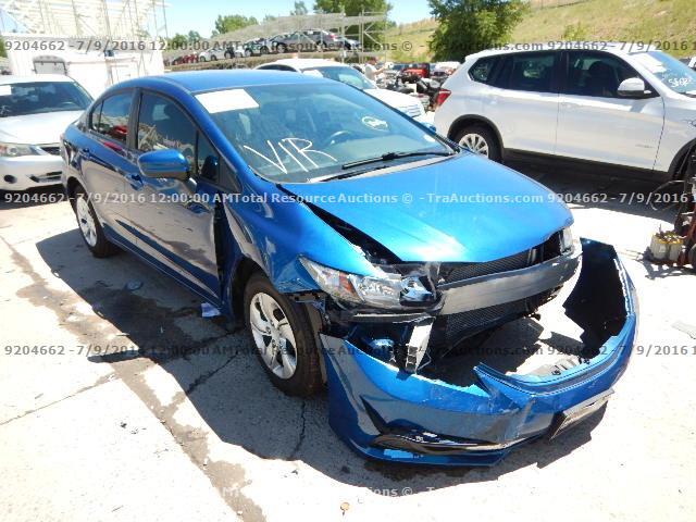 19XFB2F54EE022102 - 2014 HONDA CIVIC LX BLUE photo 2