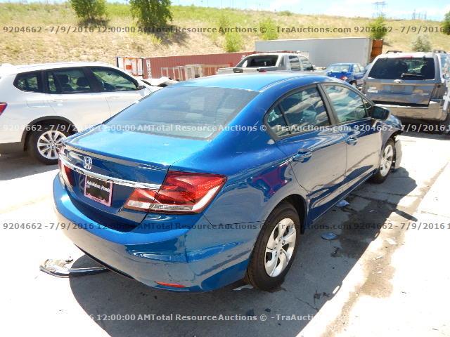 19XFB2F54EE022102 - 2014 HONDA CIVIC LX BLUE photo 3